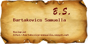 Bartakovics Samuella névjegykártya